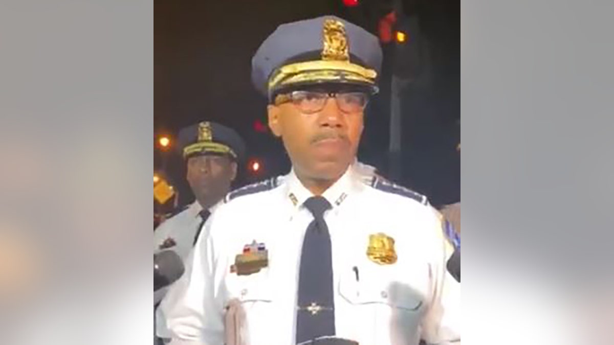 Washington, D.C. police chief speaks at a press conference