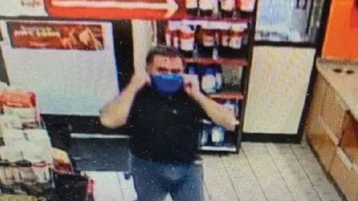 Video surveillance shows Darrin Lopez at a truck stop in Arkansas the day befor ehe allegedly killed his girlfriend's husband in Texas.