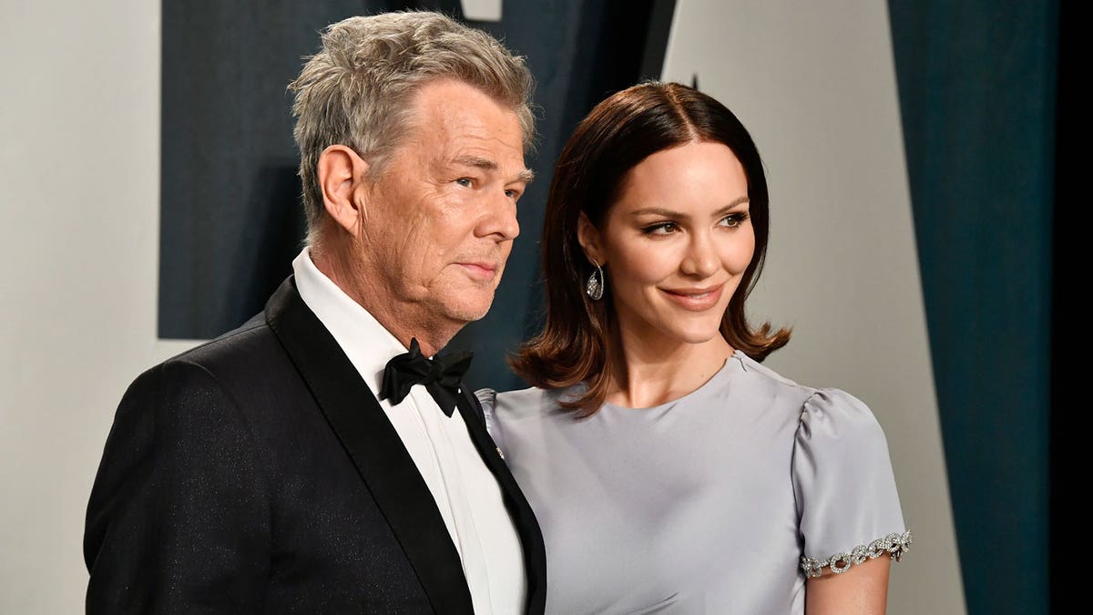 David Foster and Katharine McPhee attend the 2020 Vanity Fair Oscar Party hosted by Radhika Jones at Wallis Annenberg Center for the Performing Arts on Feb. 9, 2020, in Beverly Hills, California.