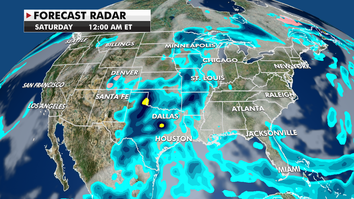Forecast radar across the U.S.