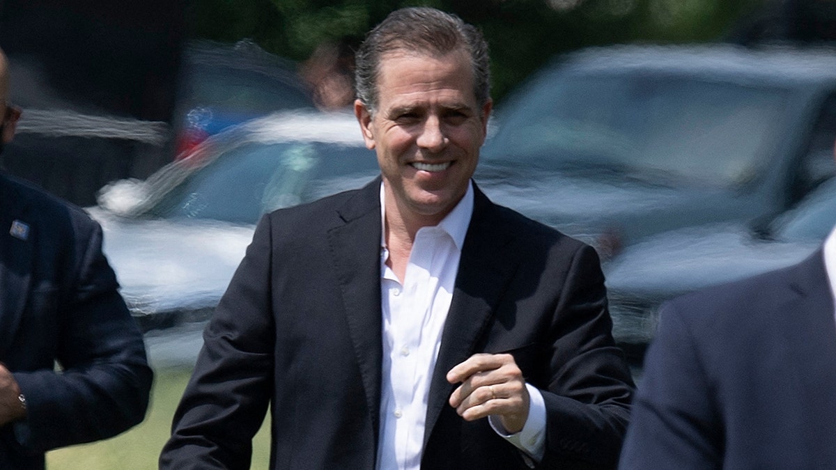 Hunter Biden walks to Marine One on the Ellipse outside the White House May 22, 2021, in Washington, DC. 