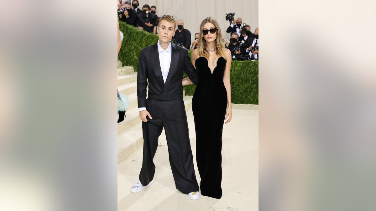 Justin and Hailey Bieber at the Met