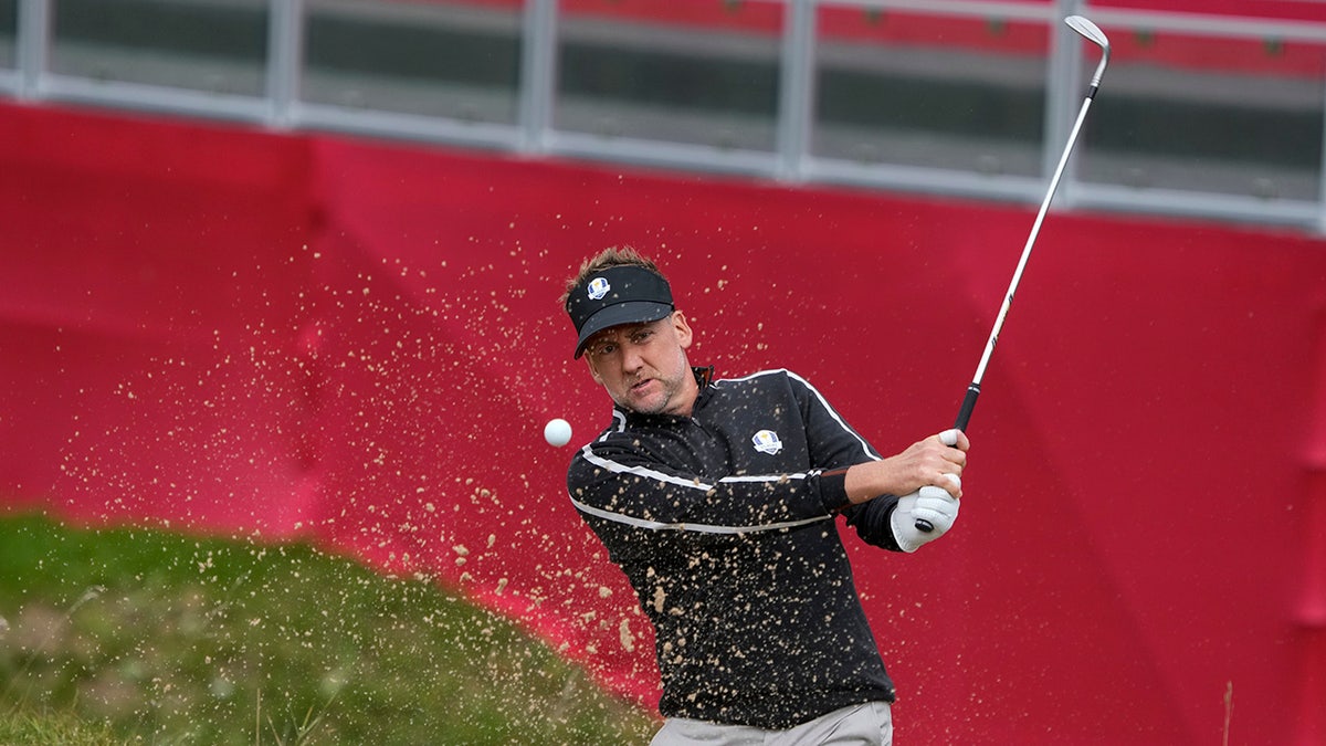 Ian Poulter during a practice day