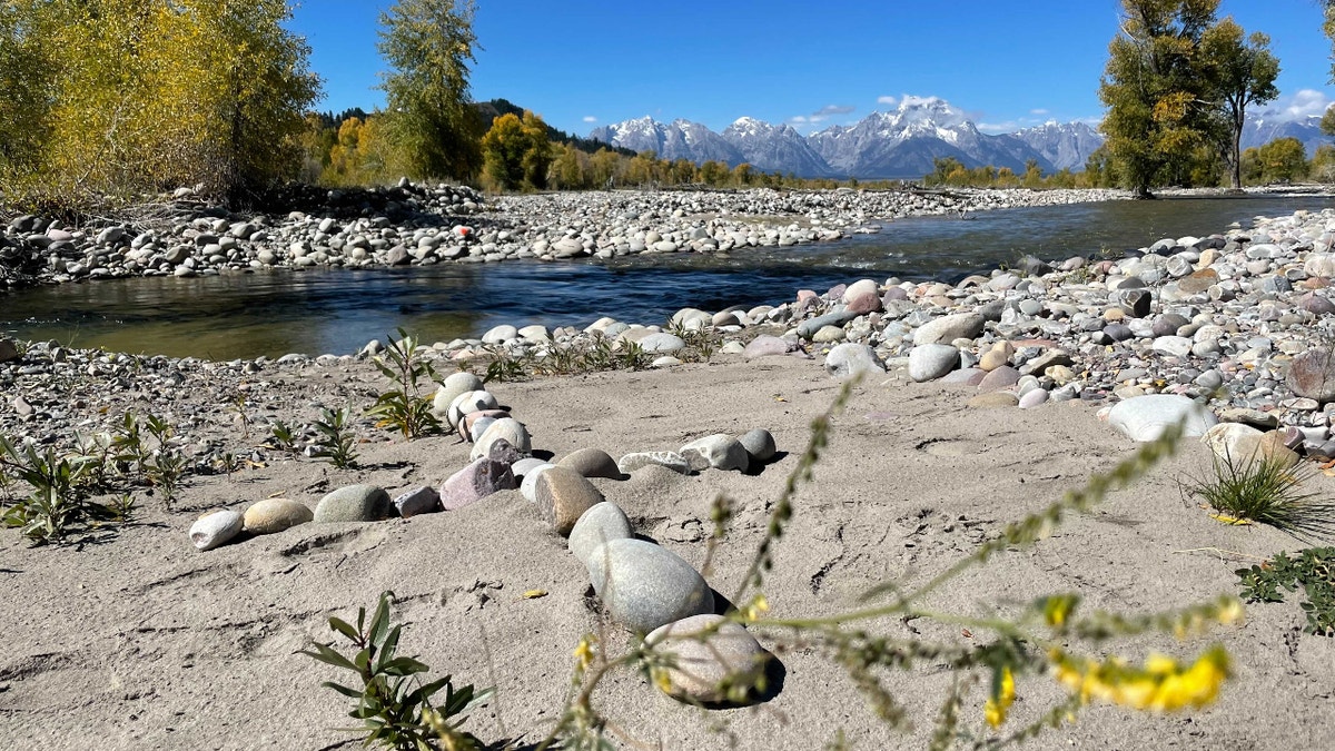 Stone cross reporters discovered after the FBI found remains consistent with a description of Gabby Petito in the Spread Creek dispersed campgrounds. (Fox News, Audrey Conklin)