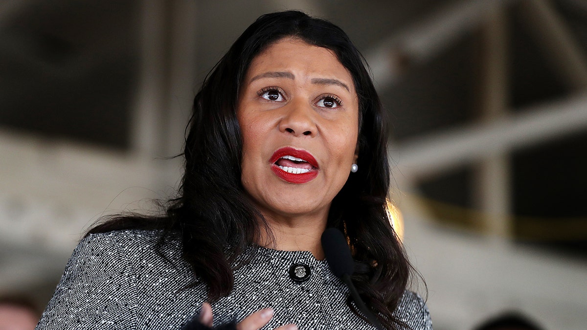 San Francisco Mayor London Breed speaks during a news conference at the future site of a Transitional Age Youth Navigation Center on Jan. 15, 2020 in San Francisco. 