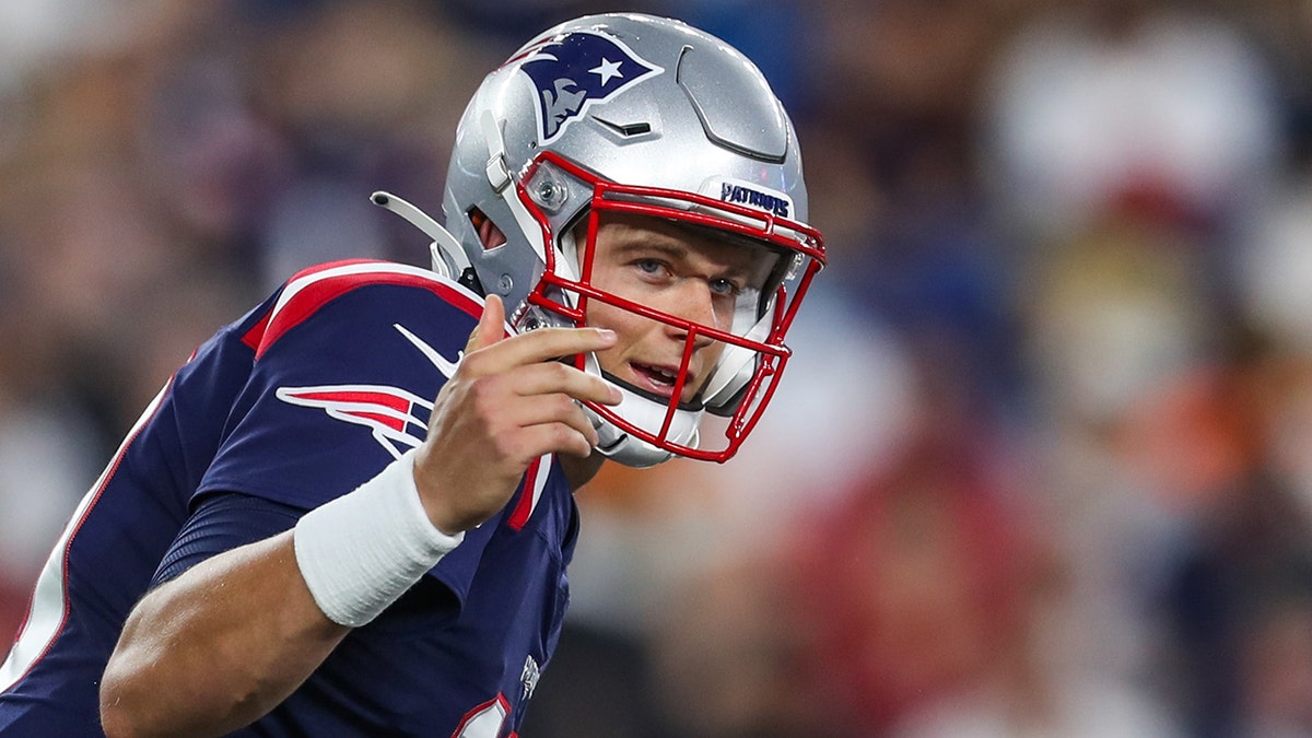 New England Patriots quarterback Mac Jones at Gillette Stadium on Aug 12, 2021.