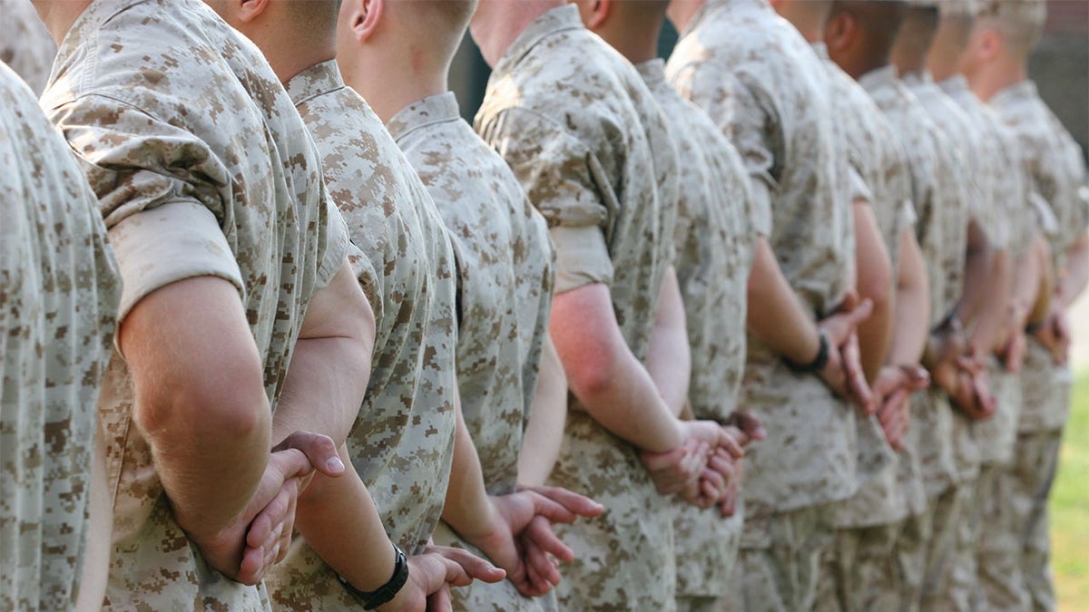U.S. Marines in formation