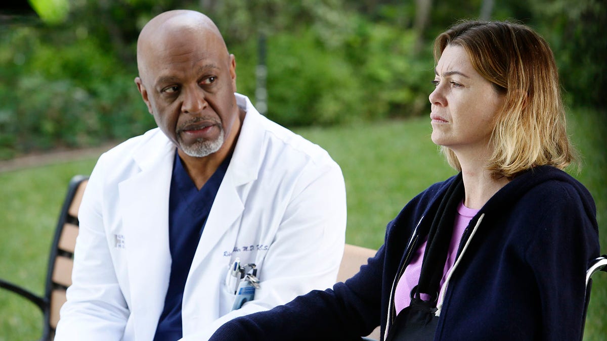 Ellen Pompeo and James Pickens Jr. in ‘Grey’s Anatomy' season 12 episode nine, ‘The Sound of Silence,’ directed by Denzel Washington.