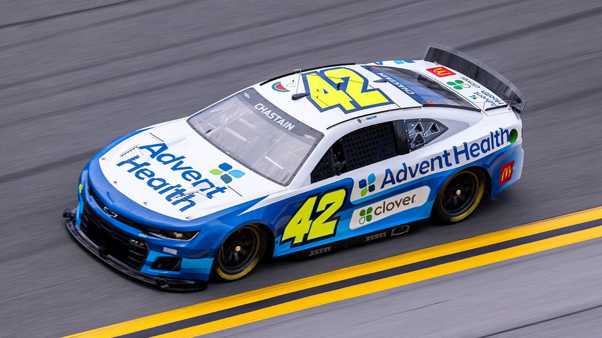 Ross Chastain's Chevrolet Camaro features a livery with the new number placement.