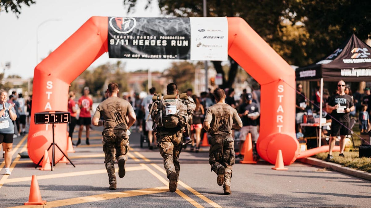 9/11 Heroes Run 5K race in Philadelphia, Pennsylvania on Sept. 12, 2021. 