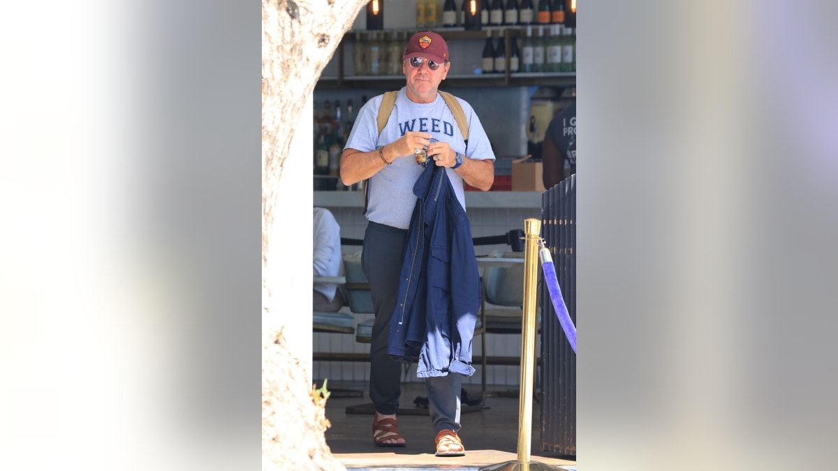 Kevin Spacey does a solo lunch in West Hollywood amid the ongoing sexual assault lawsuit filed against him by 'Star Trek' actor Anthony Rapp.