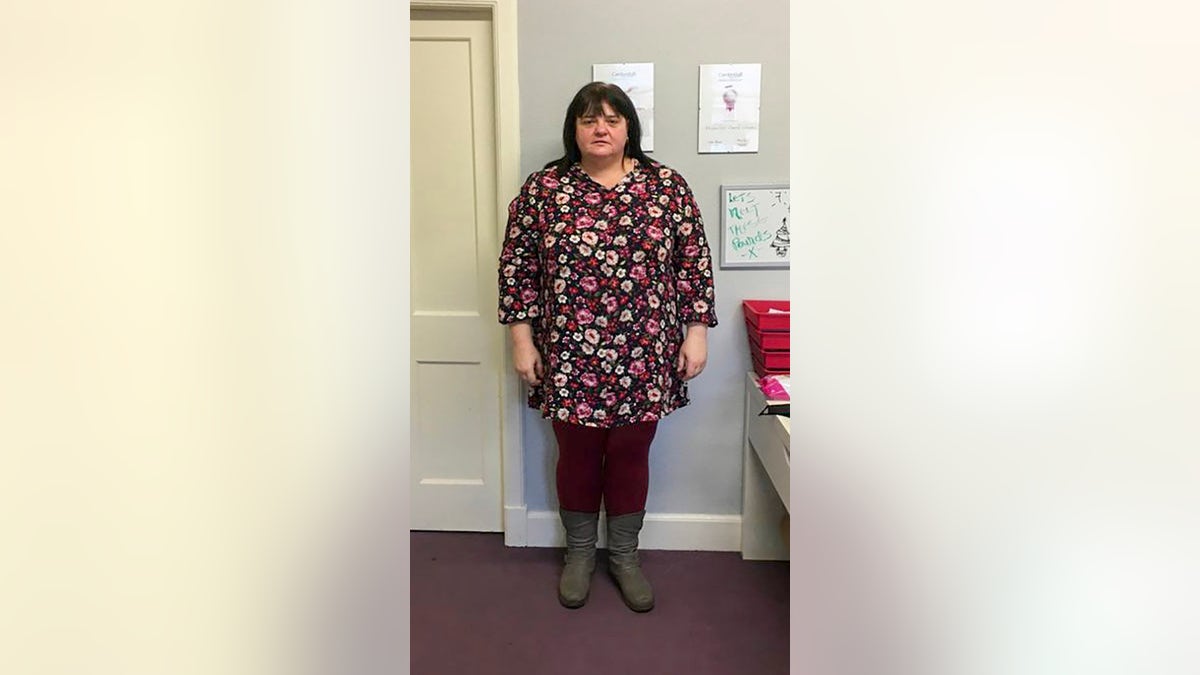 Sarah Armstrong, 45, weighed about 322 pounds just before the U.K. went on lockdown because of the coronavirus pandemic last March.