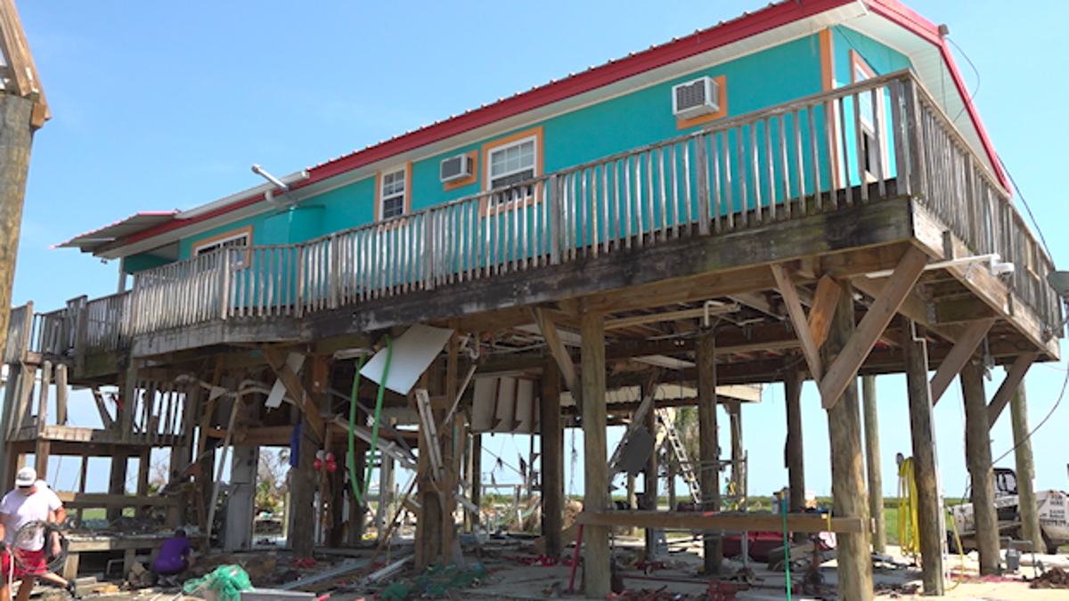 Brennan Young's grandfather's camp made it through Hurricane Ida. 