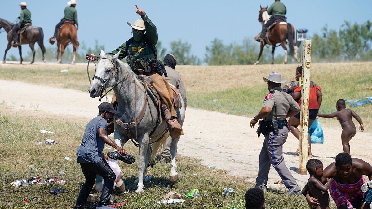 Border Patrol on horseback