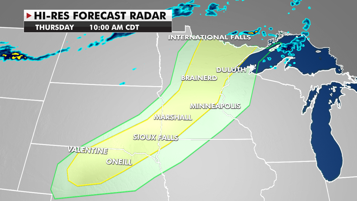 Forecast radar for the upper Midwest