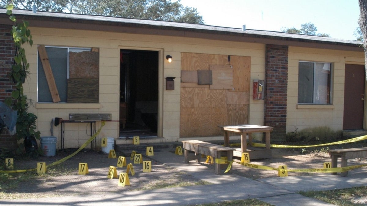 Photo provided by Okaloosa County Sheriff’s Office shows the scene of the 2005 crime scene