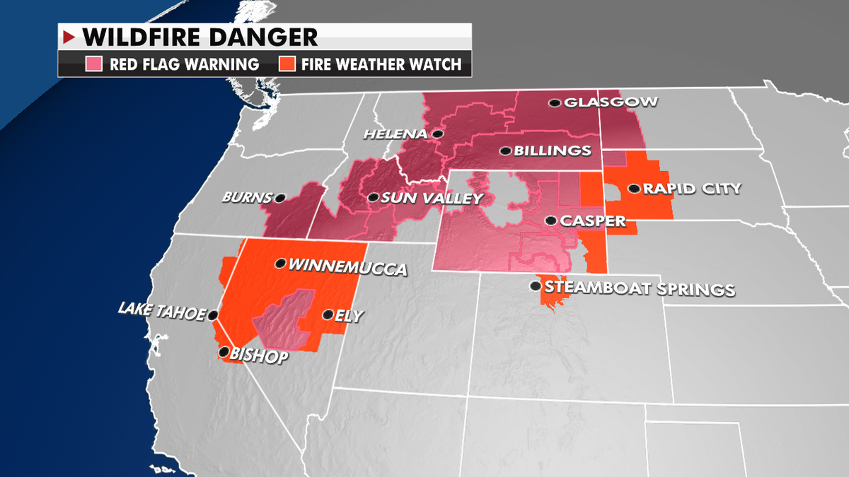 Wildfire danger for the western U.S.