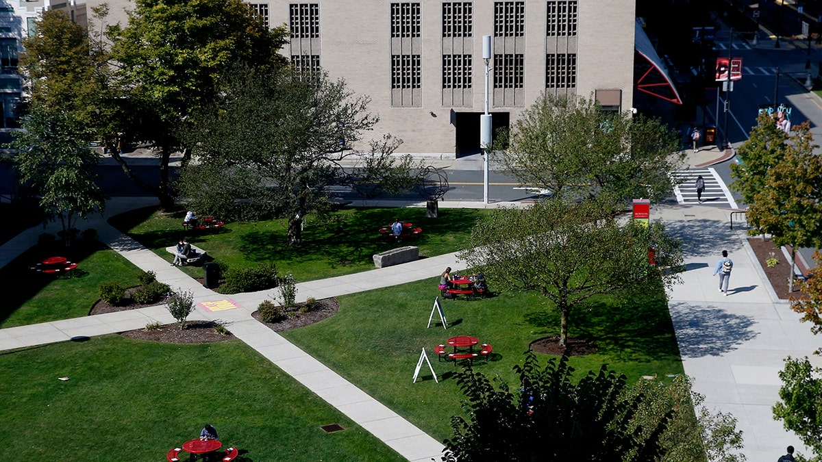 A beloved Boston University professor died Saturday after he fell through a gap in a rusted staircase near a city train station that had been closed for more than a year, a report said. (Photo by Jessica Rinaldi/The Boston Globe via Getty Images)