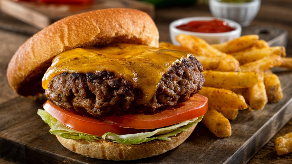 Cheeseburger and fries