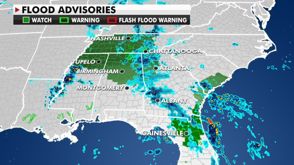 Flood advisories currently in effect Monday. 