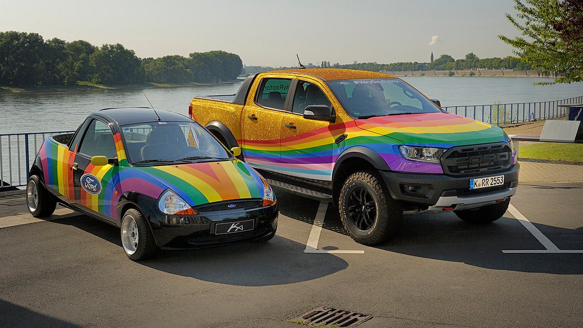 In 1998 Ford turned a Ka subcompact into a rainbow-colored pickup to make a statement about anti-discrimination.