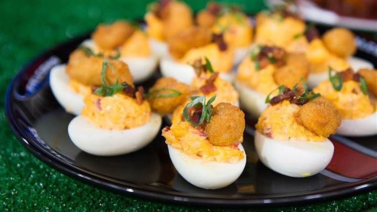 Pimento cheese deviled eggs recipe