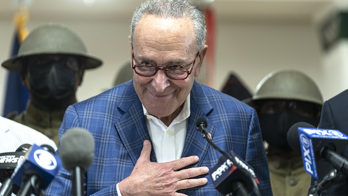 Schumer at a congressional ceremony
