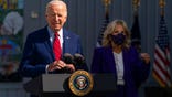 President Joe Biden, with first lady Jill Biden, speaks during a visit at Brookland Middle School in northeast Washington, on Sept. 10. Biden has encouraged every school district to promote vaccines, including with on-site clinics.