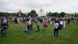 People attend a rally near the U.S. Capitol in Washington, Saturday, Sept. 18, 2021.