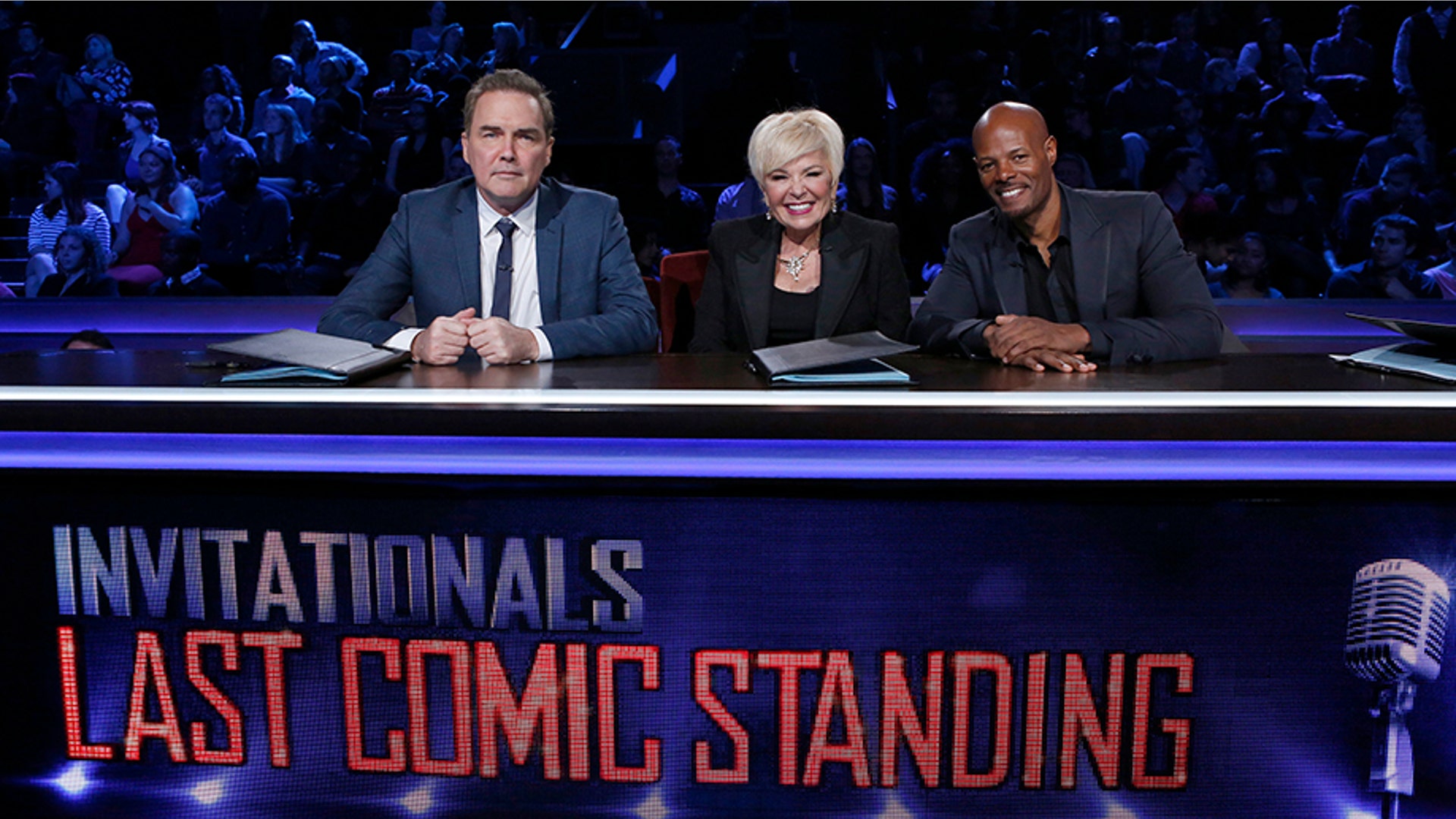 LAST COMIC STANDING -- Episode 902 -- Pictured: (l-r) Norm MacDonald, Roseanne Barr, Keenen Ivory Wayans -- 
