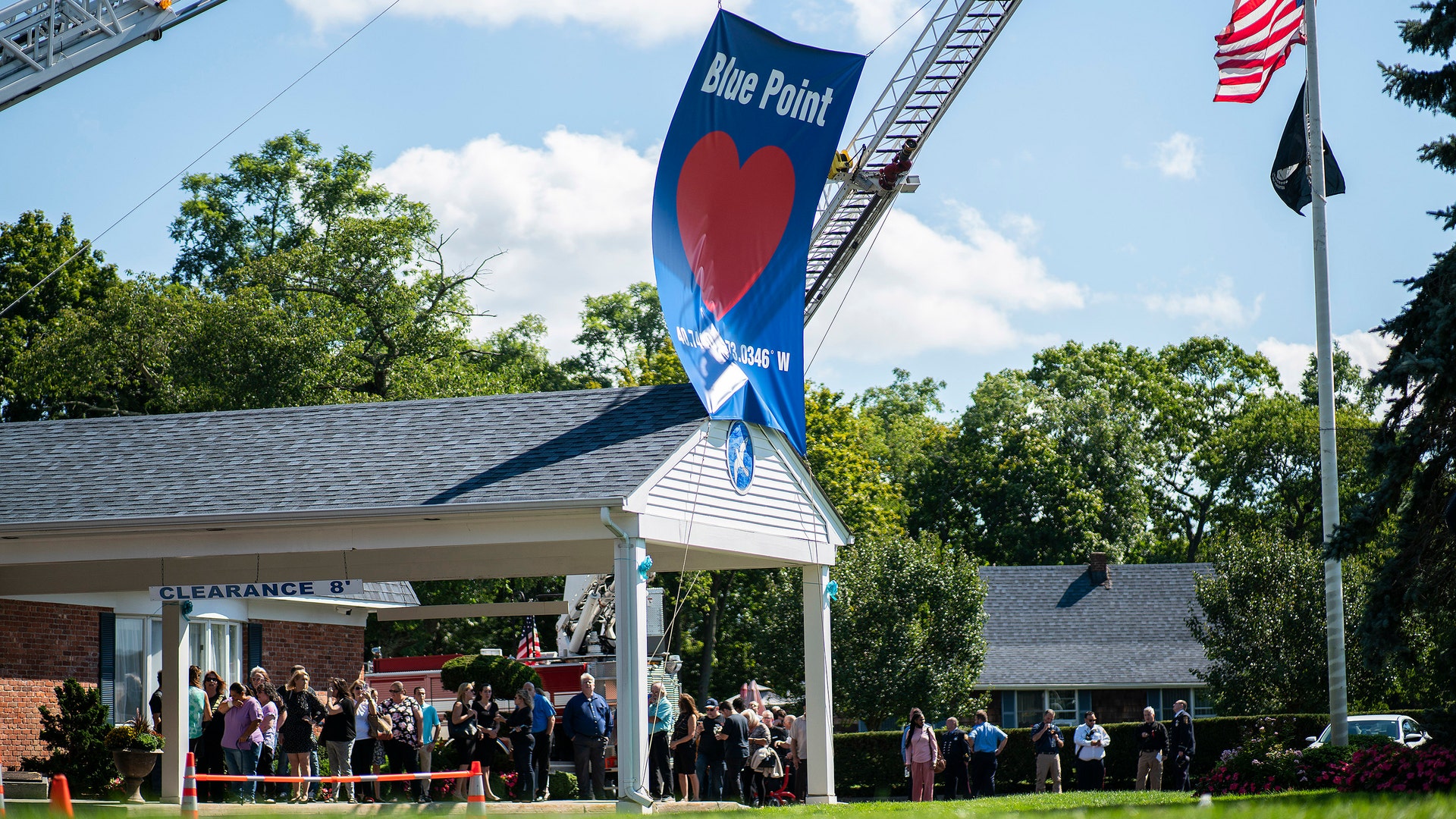 People attend the funeral home viewing of Gabby Petito at Moloney's Funeral Home in Holbrook, N.Y. Sunday, Sept. 26, 2021. 