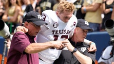 Texas A&M's Haynes King needed surgery after suffering 'crack' in lower leg, Jimbo Fisher says