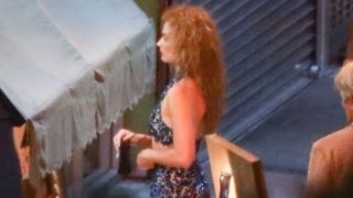 Margot Robbie looks unrecognizable as she rocks racy outfit for filming of 'Babylon'