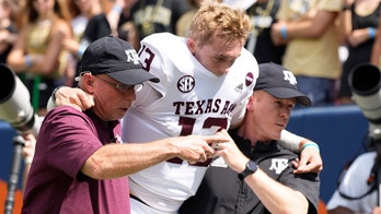 Texas A&M's Haynes King needed surgery after suffering 'crack' in lower leg, Jimbo Fisher says