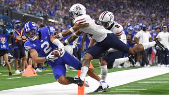 Hall throws 2 TDs, BYU beats Arizona 24-16 in Las Vegas