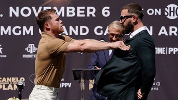 Canelo Álvarez, Caleb Plant throw punches at news conference promoting upcoming fight