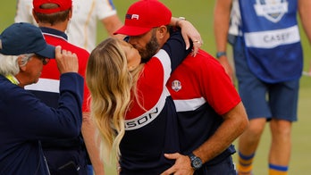 Dustin Johnson, Paulina Gretzky celebrate as golfer makes Ryder Cup history