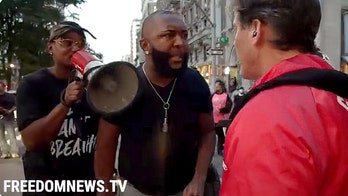 BLM protesters hurl anti-gay remarks at Guardian Angel member near Carmine's protest