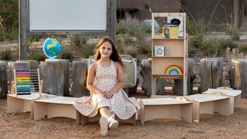 Girl, 8, designs portable classroom after school she helped build for refugees burns down