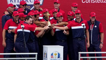 Bryson DeChambeau, Brooks Koepka hug after Ryder Cup victory