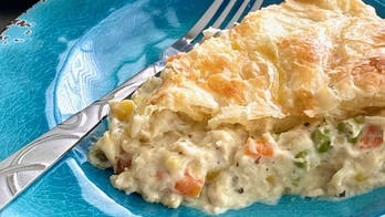 Skillet chicken pot pie recipe for National Great American Pot Pie Day
