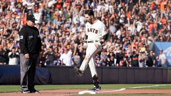 Duggar triples, Giants hold off Dodgers 6-4 for NL West lead