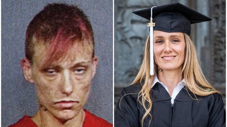 Former drug addict shares her astounding transformation to a college graduate