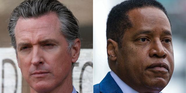 California Gov. Gavin Newsom, left, faces a recall election next week, with his toughest challenger expected to be Republican Larry Elder. (Getty Images)