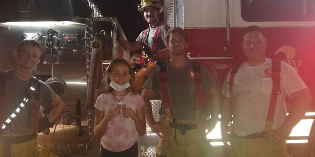 Mackenzie Jenkins, 11, received a Community Recognition Coin after she made a life-saving 9-1-1 call about a suspected fire in Cape Coral, Florida.
