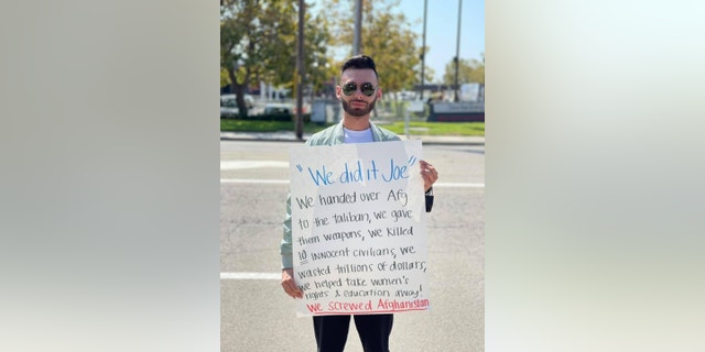 Willy Moosayar at protest (Credit: Willy Moosayar)