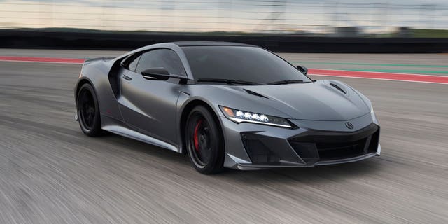 The NSX uses a turbocharged V6 and three electric motors in its all-wheel-drive system.