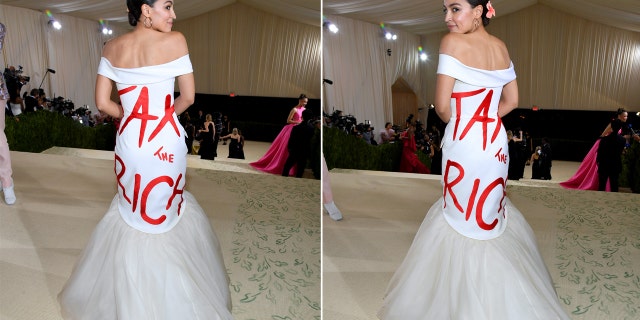 Rep. Alexandria Ocasio-Cortez, D-N.Y., attends the 2021 Met Gala.