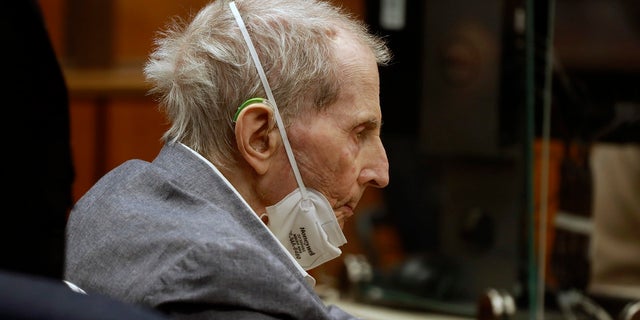 Robert Durst appears in a courtroom with his attorneys for closing arguments Wednesday, Sept. 8, 2021 in Inglewood, Calif. 