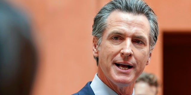 California Gov. Gavin Newsom responds to a question while meeting with reporters after casting his recall ballot at a voting center in Sacramento, Calif. (AP Photo/Rich Pedroncelli, File)